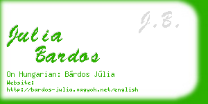 julia bardos business card